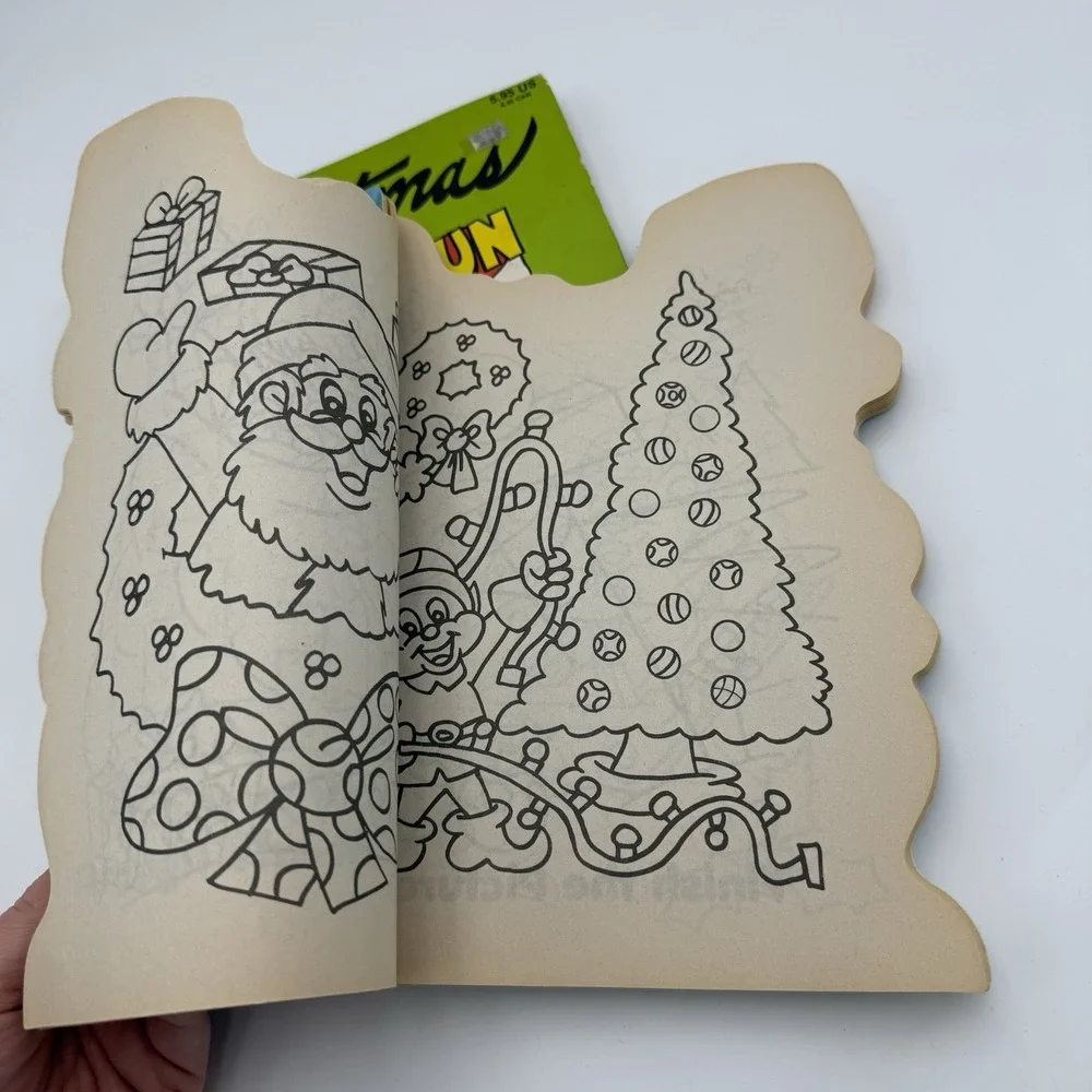 2 Vtg 90s‎ Jumbo Christmas Coloring & Activity Books NEW OLD STOCK Lightly Used